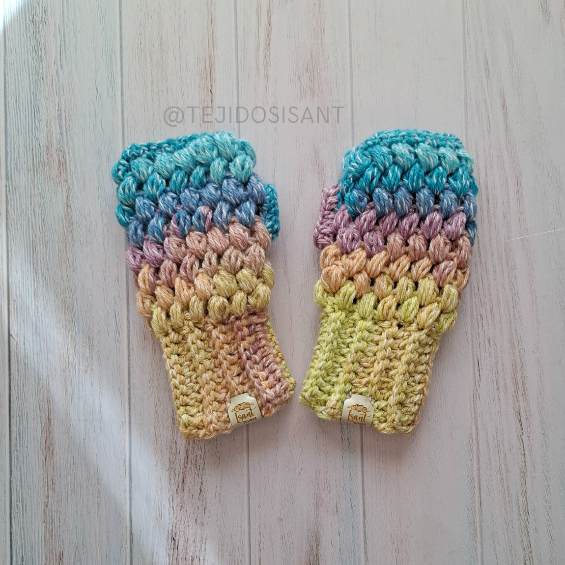 Mitones lila/celeste