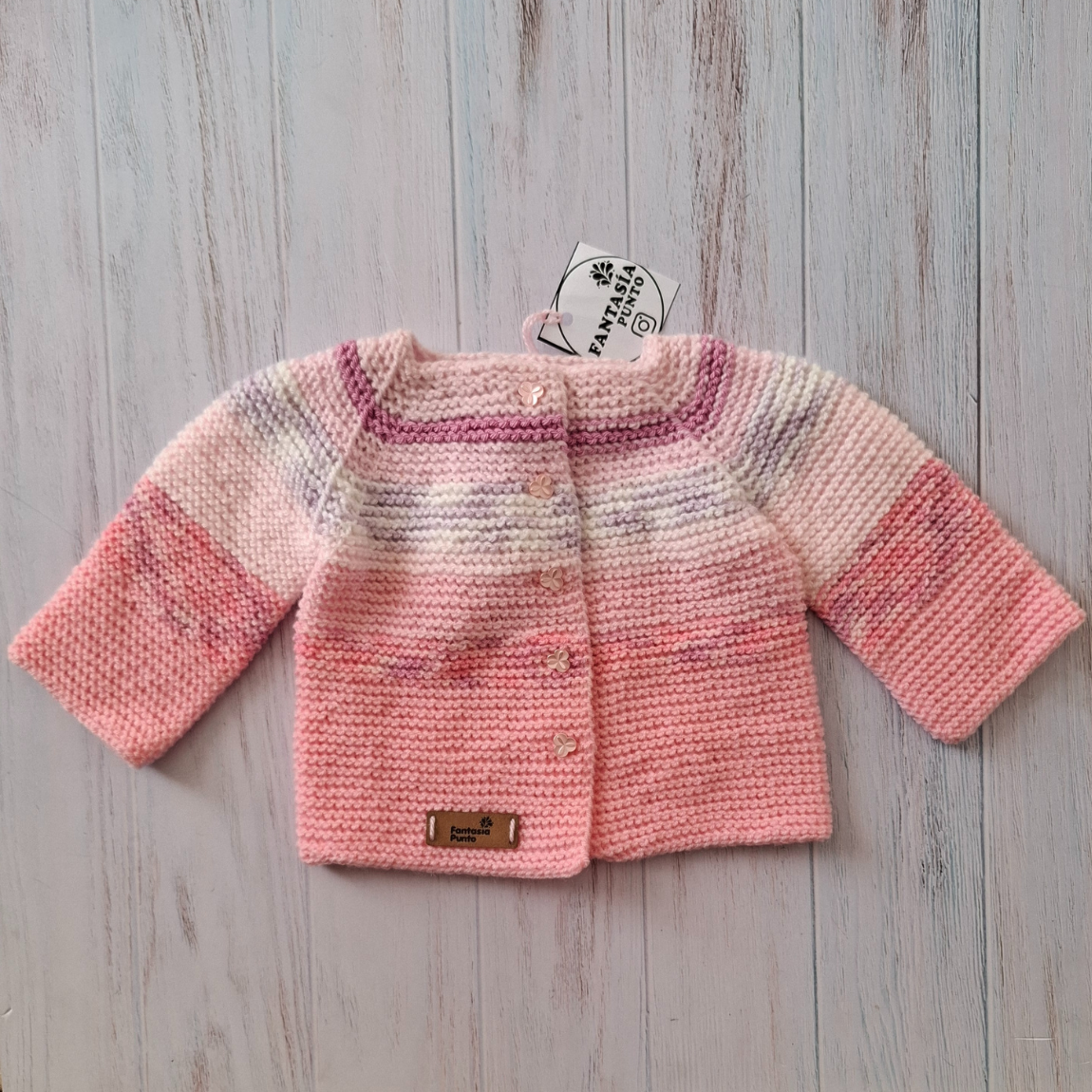 Chaleca rosa 3-6 meses