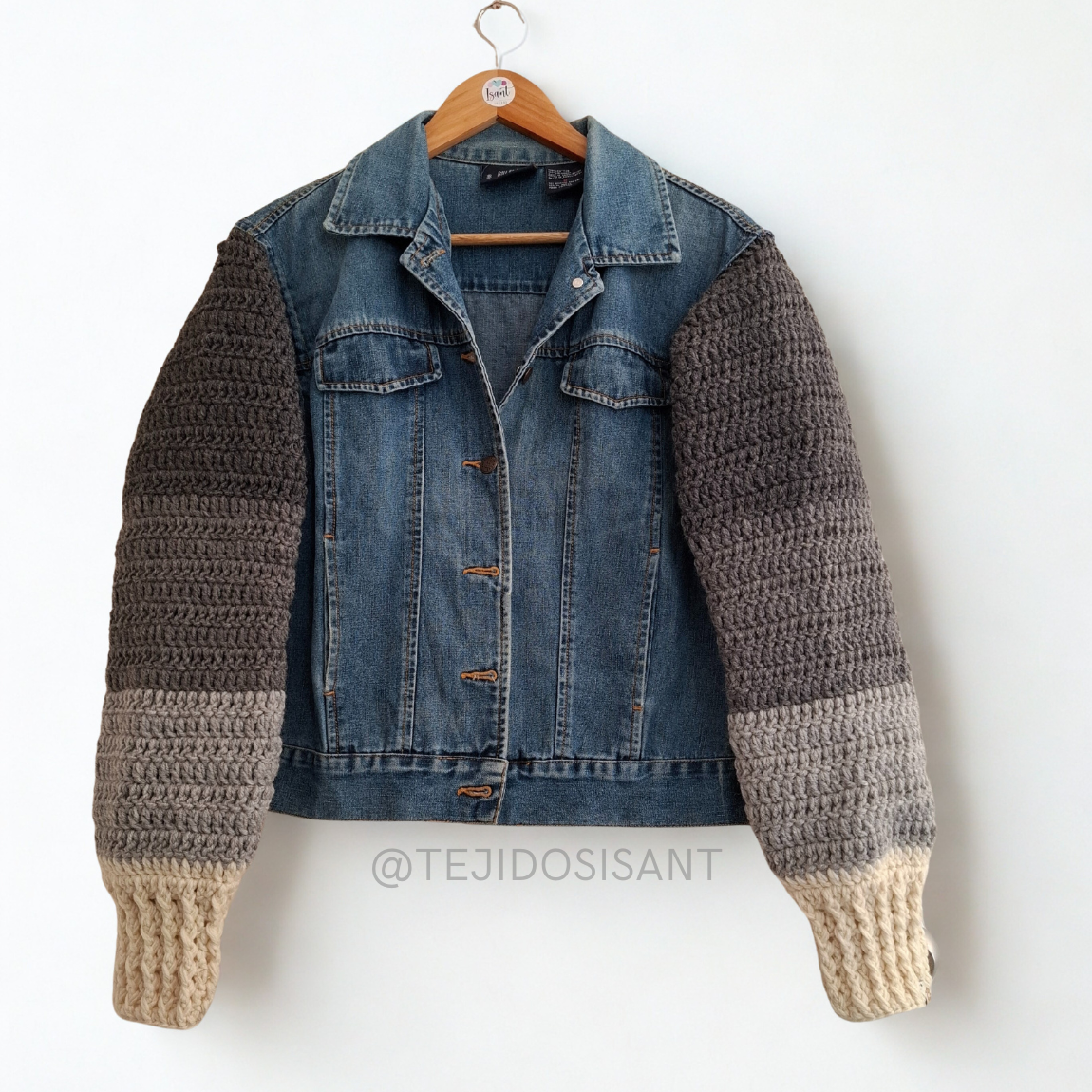 Chaqueta lanera tonos grises