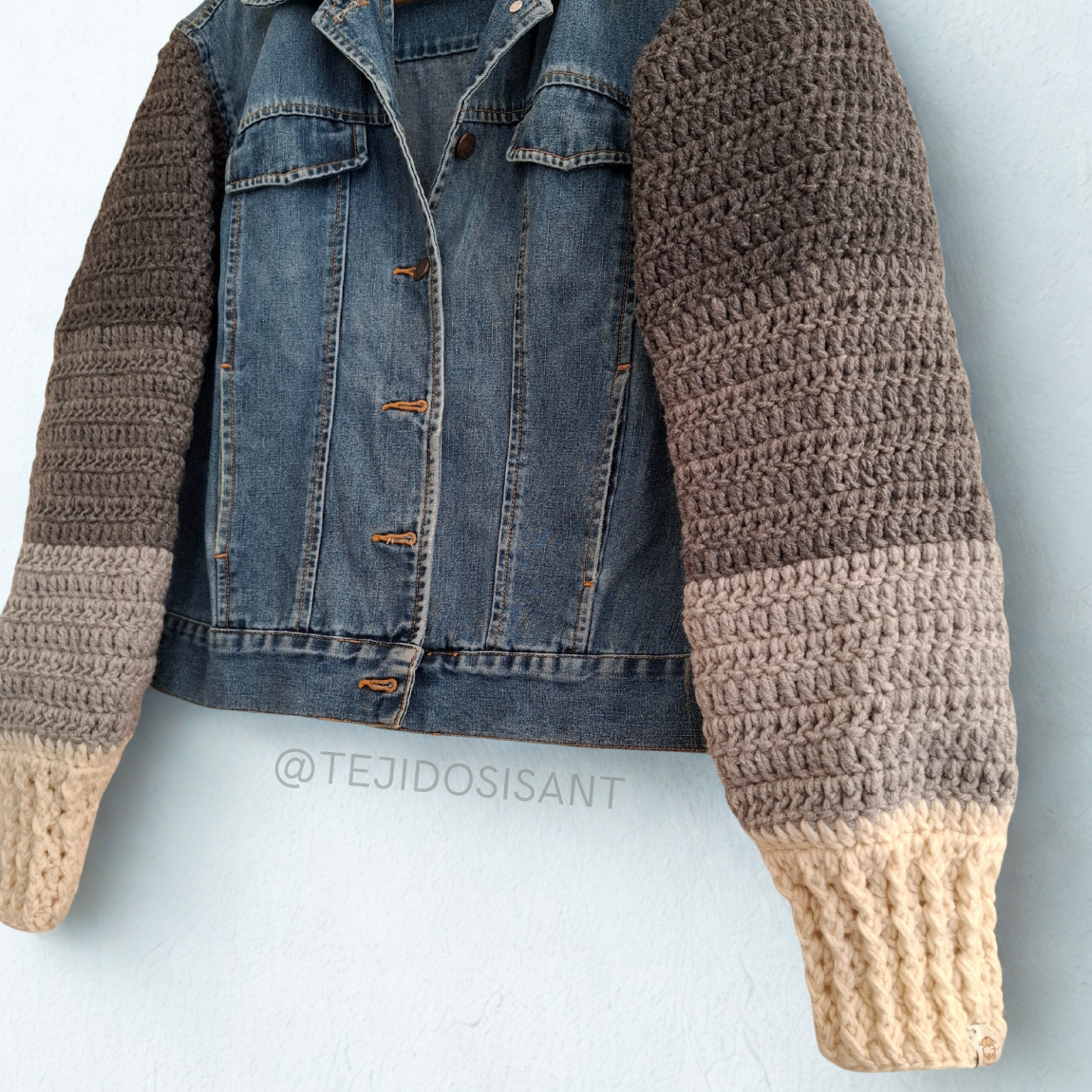 Chaqueta lanera tonos grises