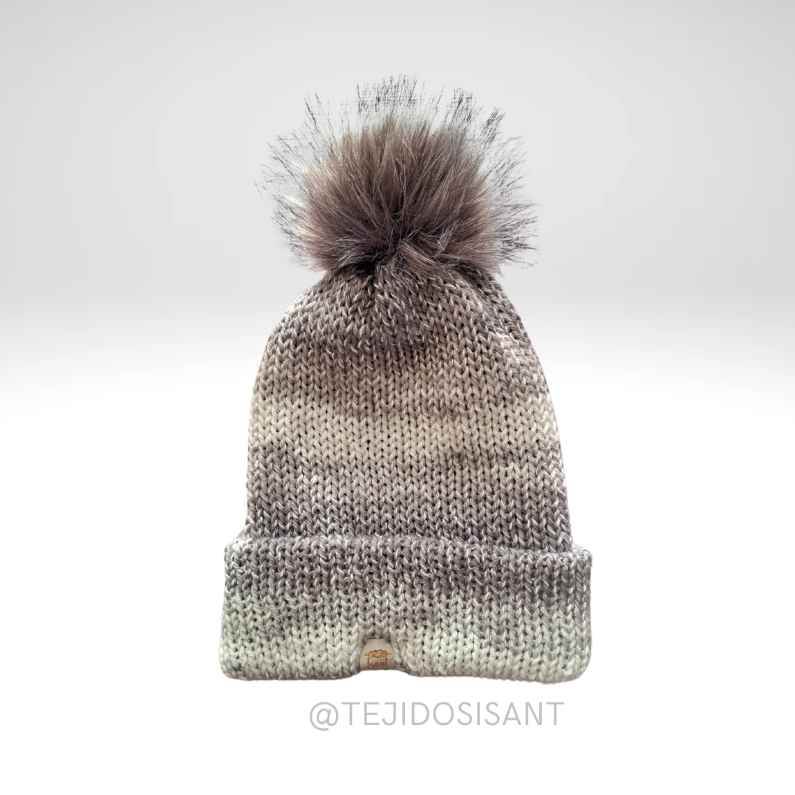 Gorro matizado gris/blanco