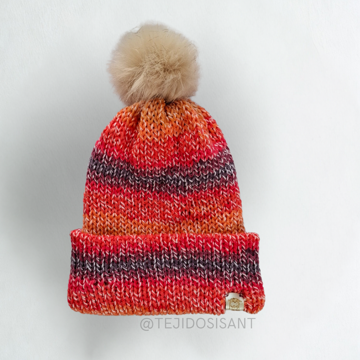 Gorro Matizado fucsia/morado/naranjo