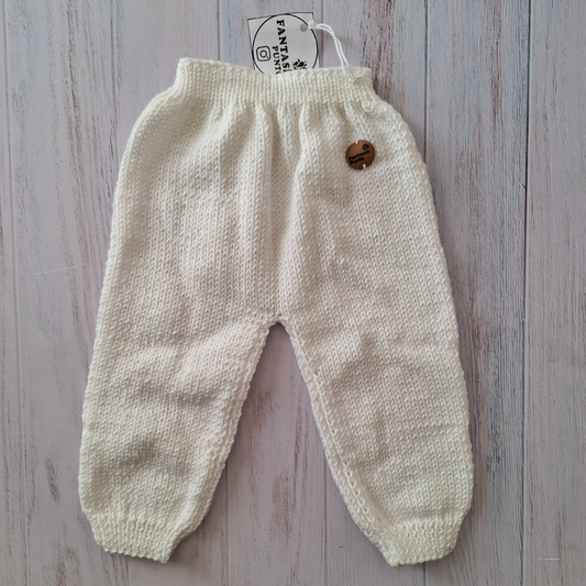 Pantalón  blanco 3-6 meses