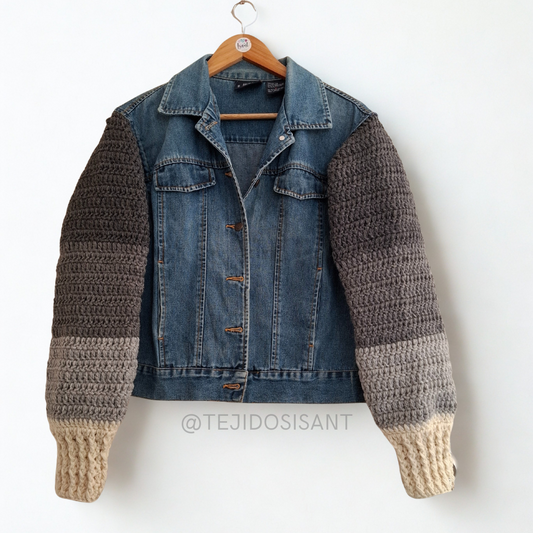 Chaqueta lanera tonos grises