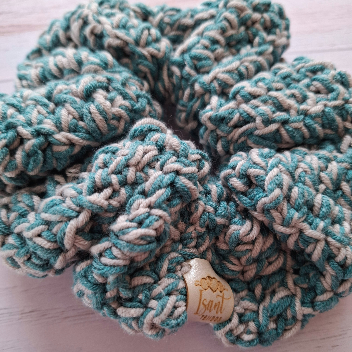 Scrunchie matizado gris/azul