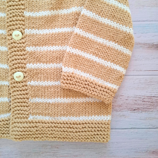 Chaleca beige/blanco