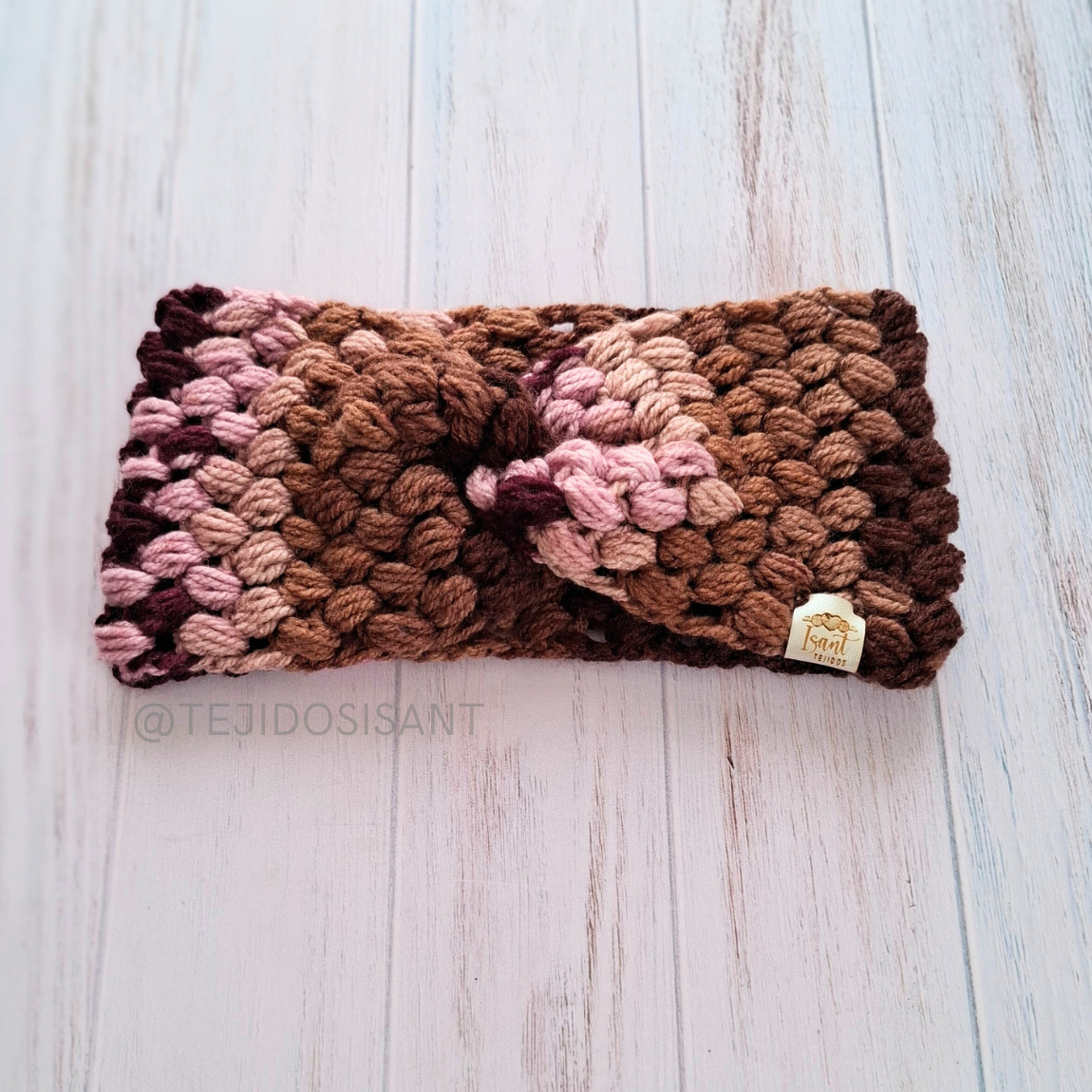 Diadema Matizado rosa/beige