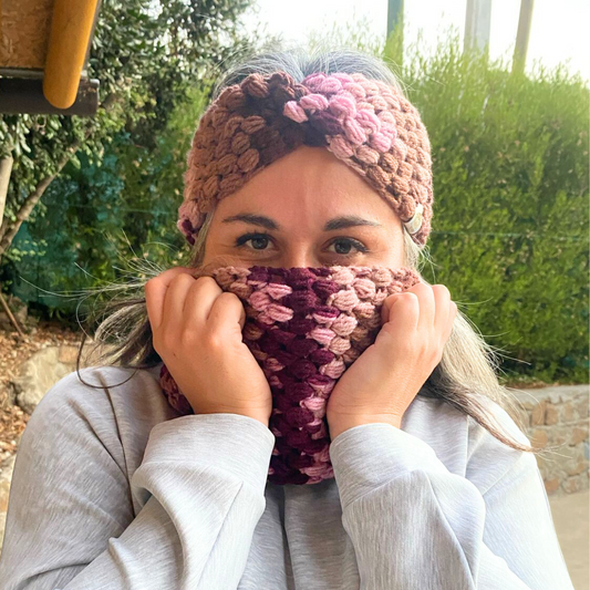 Cuello Café/rosa