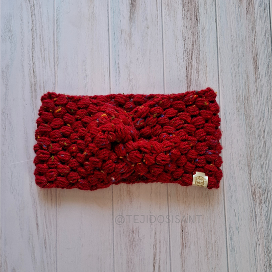 Diadema Roja con puntos de colores