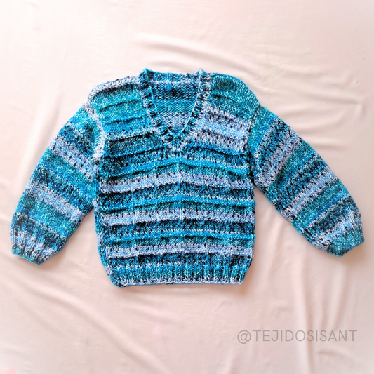 Sweater Matizado Celeste & Azul